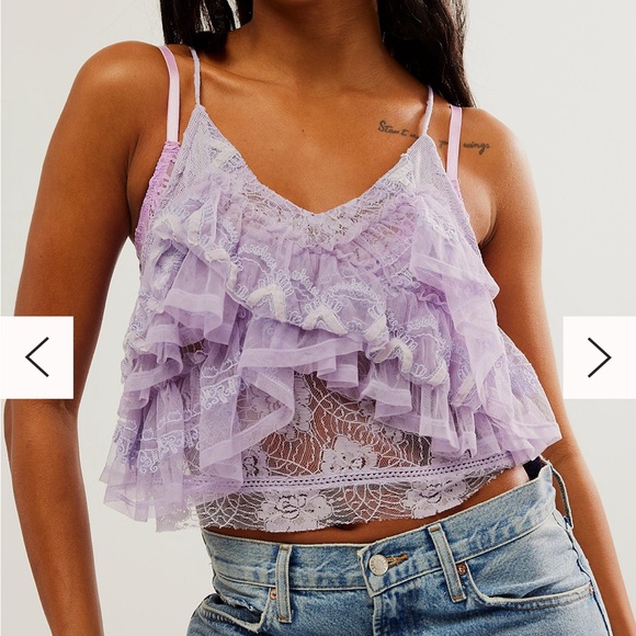 Free People In the Clouds Top in Purple - Picture 3 of 5